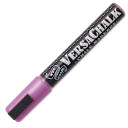 VersaChalk Wet Erase Liquid Chalk Marker - Metallic Rose Quartz, 5 mm, Bold Tip, cap on