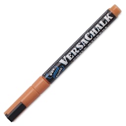 VersaChalk Wet Erase Liquid Chalk Marker - Classic Burnt Orange, 3 mm, Fine Tip, cap on