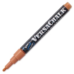 VersaChalk Wet Erase Liquid Chalk Marker - Classic Burnt Orange, 3 mm, Fine Tip, cap off