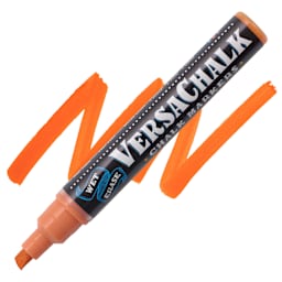 VersaChalk Wet Erase Liquid Chalk Marker - Classic Burnt Orange, 5 mm, swatch and marker