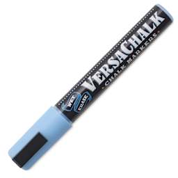 VersaChalk Wet Erase Liquid Chalk Marker - Neon Blue, 5 mm, Bold Tip, cap on