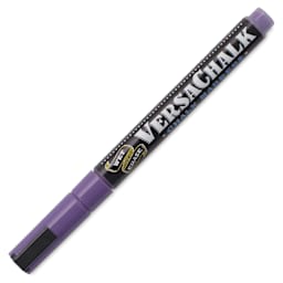VersaChalk Wet Erase Liquid Chalk Marker - Classic Purple Grape, 3 mm, Fine Tip, cap on