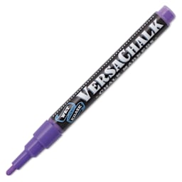 VersaChalk Wet Erase Liquid Chalk Marker - Neon Purple, 3 mm, Fine Tip, cap off