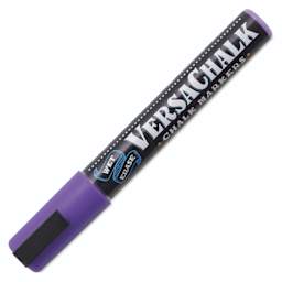 VersaChalk Wet Erase Liquid Chalk Marker - Neon Purple, 5 mm, Bold Tip, cap on