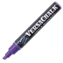 VersaChalk Wet Erase Liquid Chalk Marker - Neon Purple, 5 mm, Bold Tip, cap off