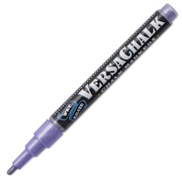 VersaChalk Wet Erase Liquid Chalk Marker - Metallic Amethyst, 3 mm, Fine Tip, cap off