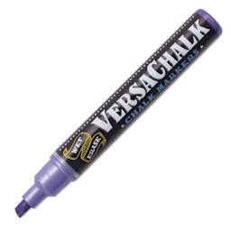 VersaChalk Wet Erase Liquid Chalk Marker - Metallic Amethyst, 5 mm, Bold Tip, cap off