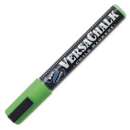 VersaChalk Wet Erase Liquid Chalk Marker - Neon Green, 5 mm, Fine Tip, cap on