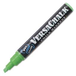 VersaChalk Wet Erase Liquid Chalk Marker - Neon Green, 5 mm, Fine Tip, cap off
