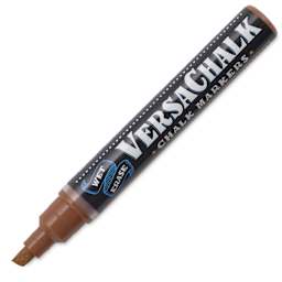 VersaChalk Wet Erase Liquid Chalk Marker - Classic Walnut Brown, 5 mm, Bold Tip, cap off