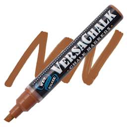 VersaChalk Wet Erase Liquid Chalk Marker - Classic Walnut Brown, 5 mm, swatch and marker