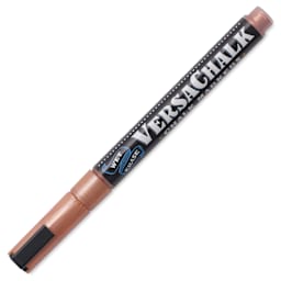 VersaChalk Wet Erase Liquid Chalk Marker - Metallic Copper, 3 mm, Fine Tip, cap on