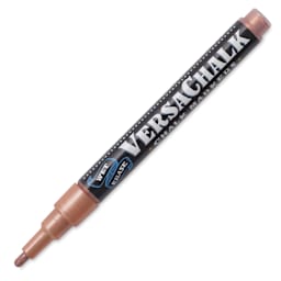 VersaChalk Wet Erase Liquid Chalk Marker - Metallic Copper, 3 mm, Fine Tip, cap off