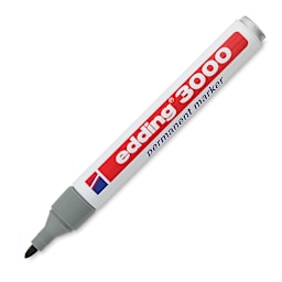 Edding Permanent Marker - Grey, 3000, Bullet Nib