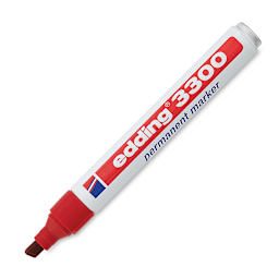 Edding Permanent Marker - Red, 3300, Chisel Nib, 1-5 mm
