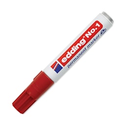 Edding Permanent Marker - Red, No.1, Chisel Nib, 1-5 mm