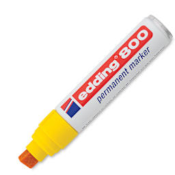 Edding Permanent Marker - Yellow, 800, Chisel Nib, 4-12 mm