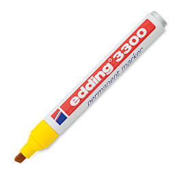 Edding Permanent Marker Yellow, 3300, Chisel Nib, 1-5 mm