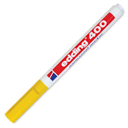 Edding Permanent Marker - Yellow, 400 Series, Bullet Nib, 1 mm, cap on