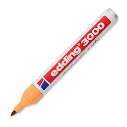 Edding Permanent Markers - Single uncapped 1.5-3 mm Bullet Nib Light Orange Marker
