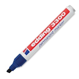Edding Permanent Marker - Blue, 3300, Chisel Nib, 1-5 mm