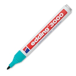 Edding Permanent Marker - Turquoise, 3000, Bullet Nib
