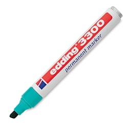 Edding Permanent Markers - Single uncapped 1-5 mm Chisel Nib Turquoise Marker
