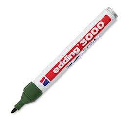 Edding Permanent Marker - Olive Green, 3000, Bullet Nib