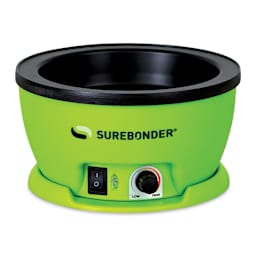 Surebonder Adjustable Temp Electric Glue Skillet - Front view showing controls