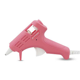 Surebonder Essentials Mini High Temp Glue Gun - Rose, outside of the packaging.
