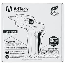 AdTech Project Pro Cordless Mini Hot Glue Gun front of packaging