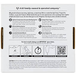 AdTech Project Pro Cordless Mini Hot Glue Gun back of packaging
