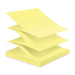 Post-it Recycled Super Sticky Pop-Up Notes - Canary Yellow - single pad accordion