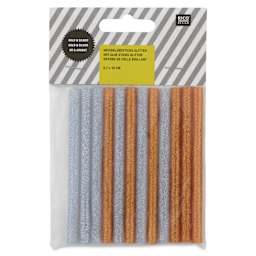 Rico Design Glitter Hot Glue Sticks - Silver and Gold, Set of 12 - front of packaging
