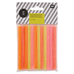 Rico Design Glitter Hot Glue Sticks - Neon, Set of 12 - front of packaging