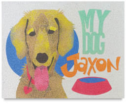 Activa Sand Expression Boards - Finished art of My Dog Jaxon