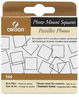 Canson Photo Mount Squares - Front of package of 500 
