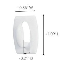 Approximately 0.86" wide, approximately 1.09" long, approximately 0.21" deep. 