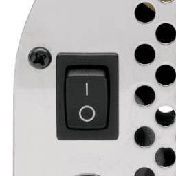 Iwata Silver Jet Studio Compressor - Right side view showing switch
