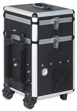 Iwata Maxx Jet Compressor - Angled view of Travel case closed for transport