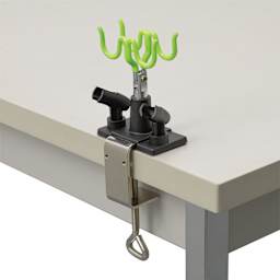 Grex HD1 Airbrush Holder, clamped to desk