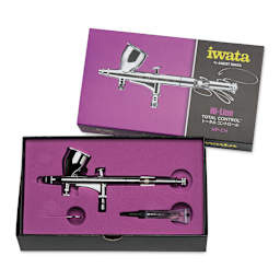 Iwata Hi-Line Airbrush - Side View of HP-CH 1/3 Oz, 0.3mm Nozzle  (In package)