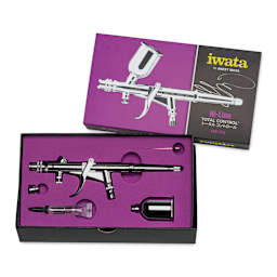 Iwata Hi-Line Airbrush - Side View of HP-TH 1/2 Oz, 0.5mm Nozzle  (In package)
