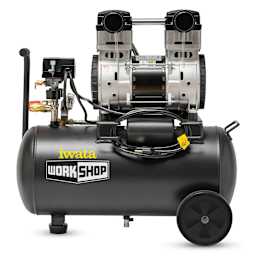 Iwata Workshop Quiet Air Compressor (Iwata label side of compressor)
