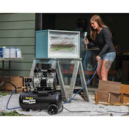 Iwata Workshop Quiet Air Compressor (Compressor used outdoors)