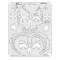 Iwata Artool Freehand Template - Set of 4, Return of Skull Master - large skull template
