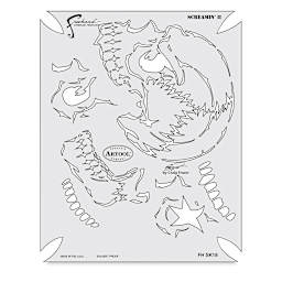 Iwata Artool Freehand Template - Set of 4, Return of Skull Master - second large skull template
