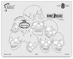 Artool BoneHeadz Freehand Templates - Single 8 Dead Template from set of 4