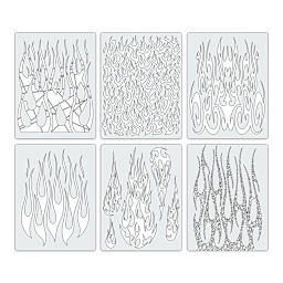 Iwata Artool Freehand Template - Set of 6, Flame-O-Rama 2, Mini Templates