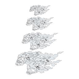 HotHeadz Freehand Templates - Set of 4 Smokin Joes Skull Templates
